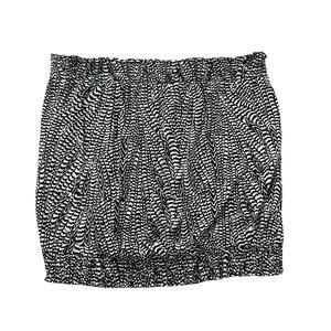 Anthropologie black & white print strapless tube top size L